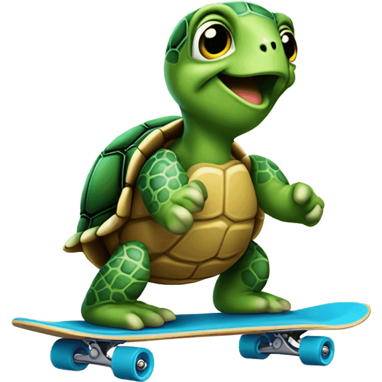 turtle on a skateboard emoji