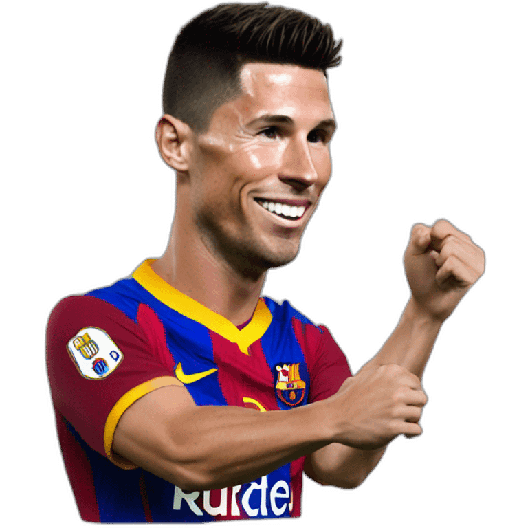 Ronaldo qui sert la main a messi emoji