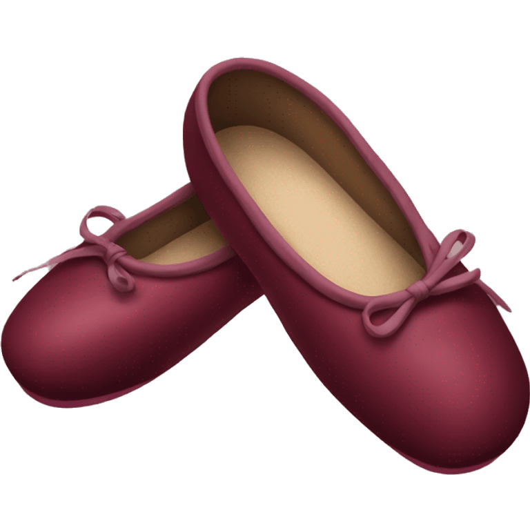 burgundy ballet shoes emoji