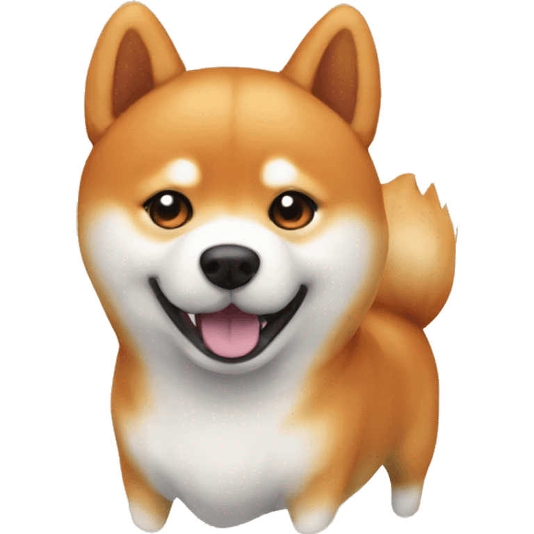 A fluffy shiba inu orange emoji