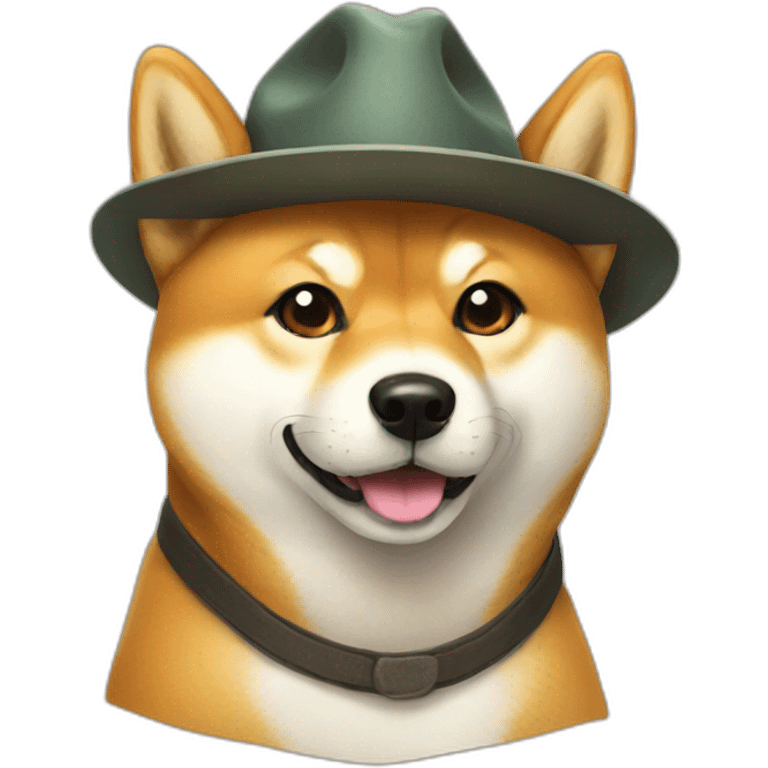 Shiba with hat emoji