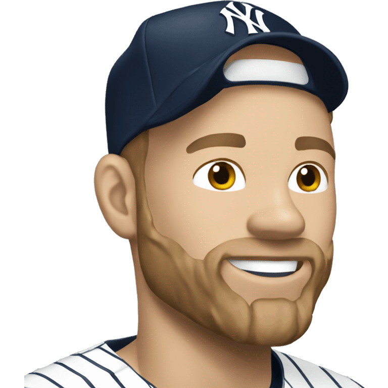 White man with New York Yankees  emoji