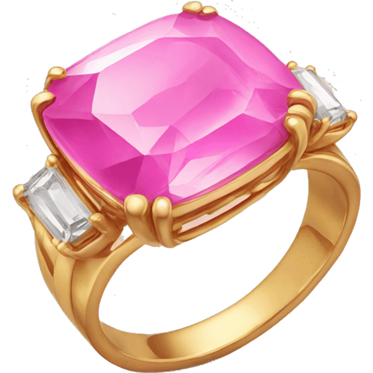 ring with pink stone emoji