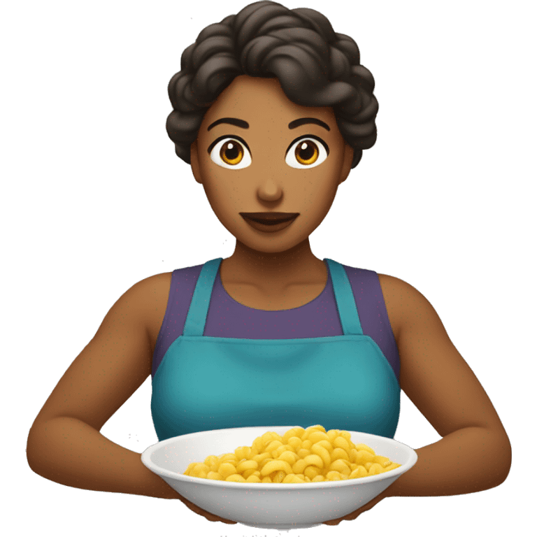 Femme qui mange beaucoup  emoji