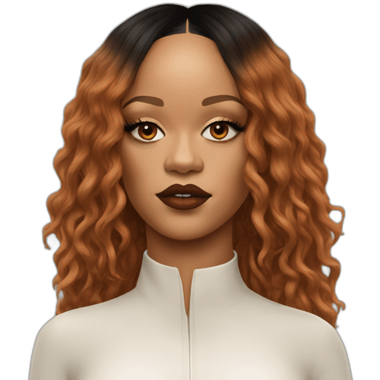 rihanna wearing a skin suit hyperrealistic emoji