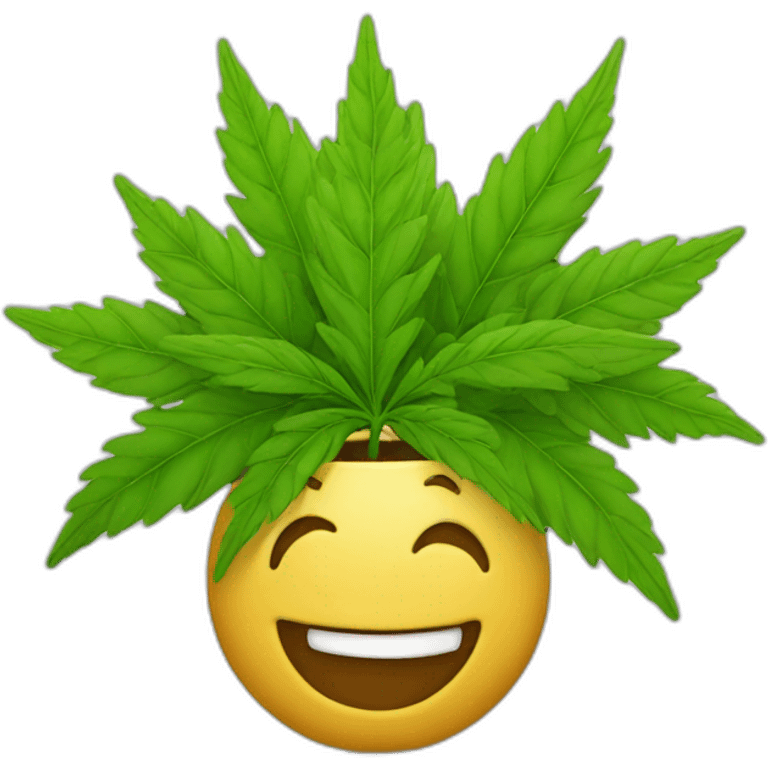 Happy weed emoji