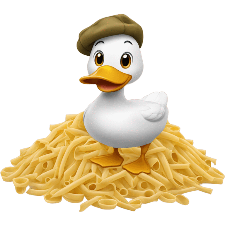 Duck and pasta emoji