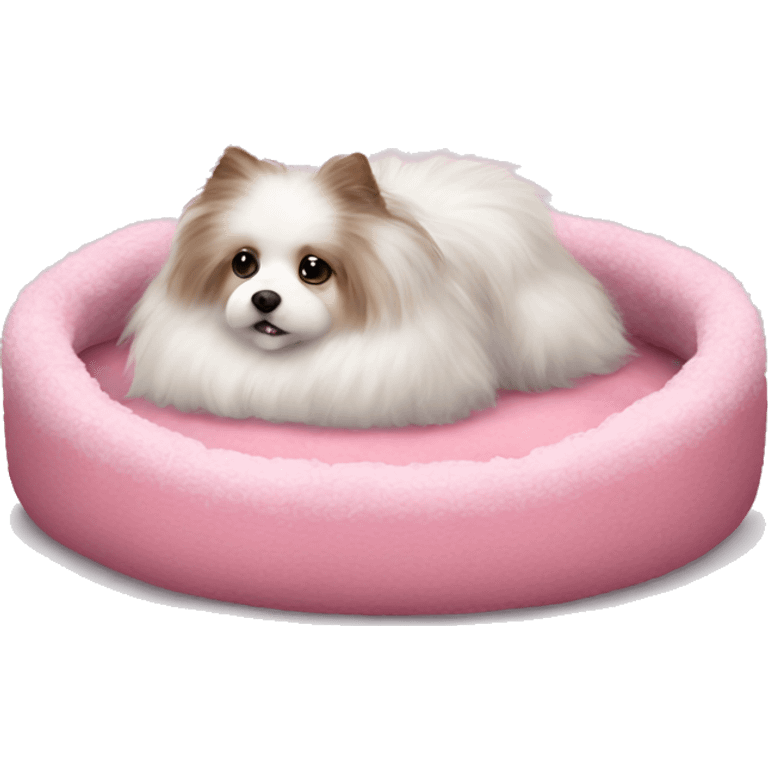 Pink Pet bed fluffy realistic  emoji