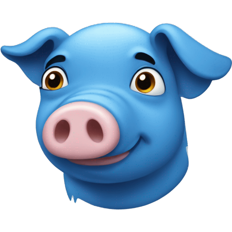 blue pig emoji