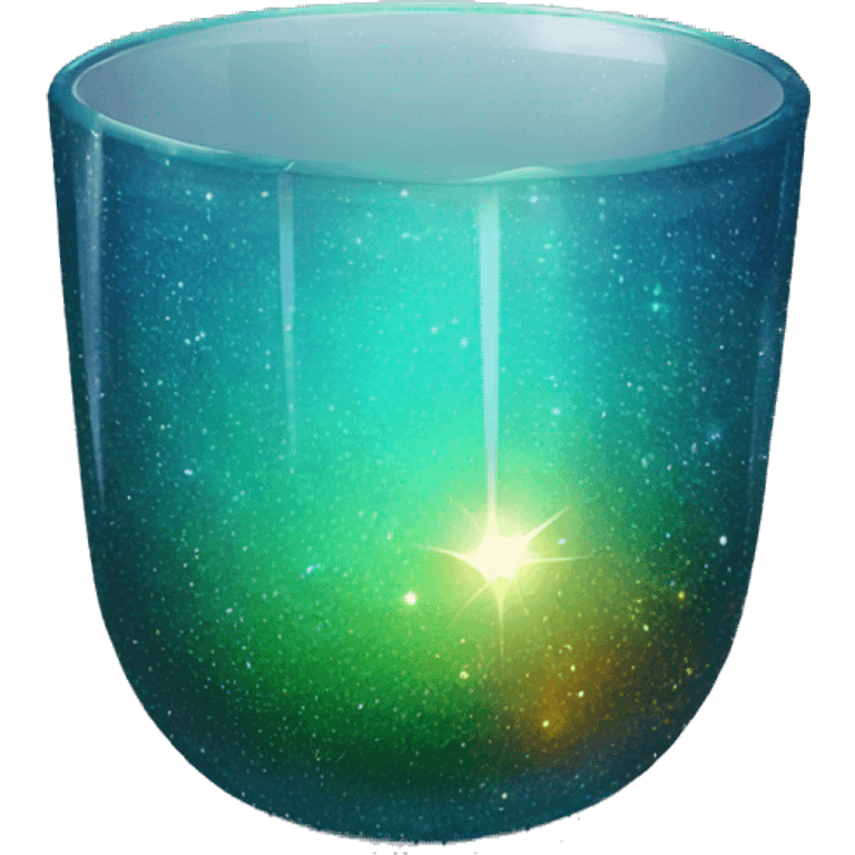 Sparkly glossy jewel toned glass sparkly cup emoji