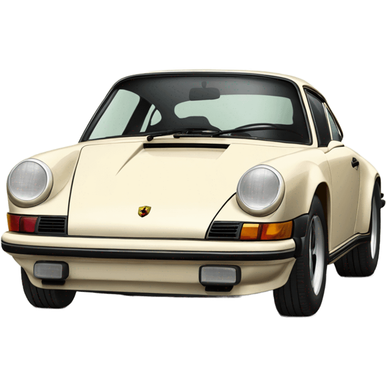 Cream Porsche 911 vintage  emoji