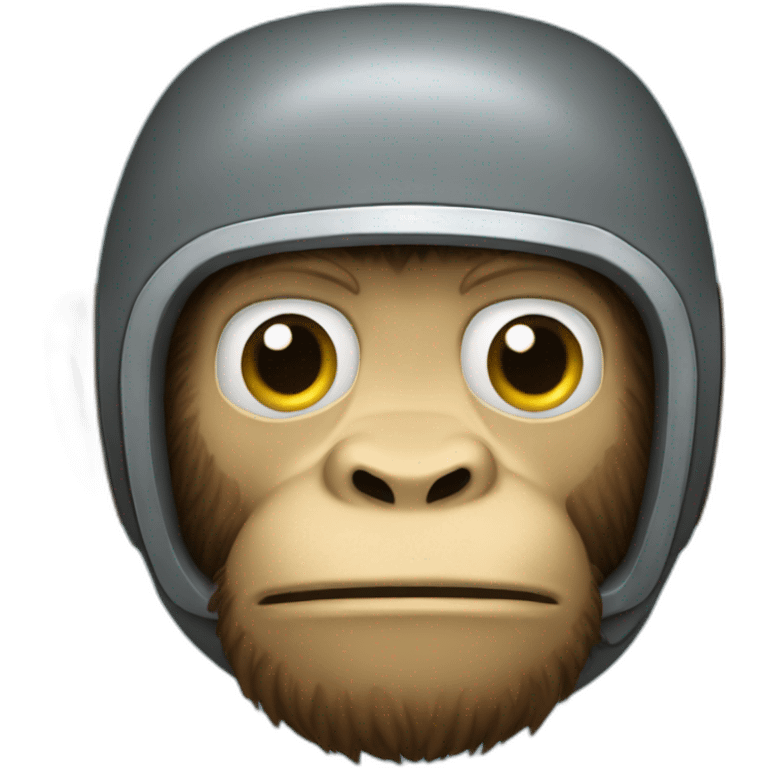 Human-like ape in a submarine emoji