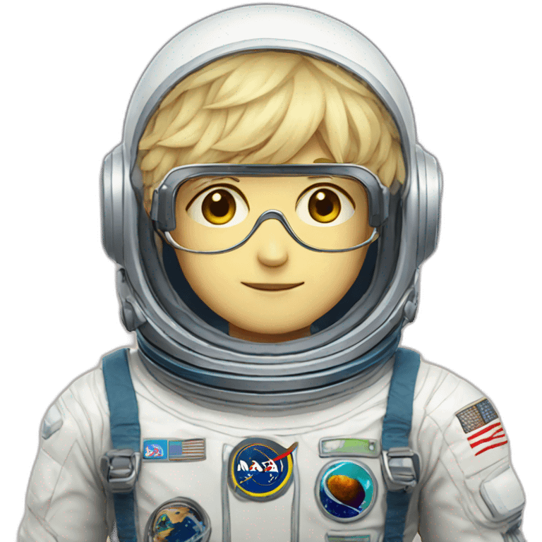 astronaut anime boy glasses emoji