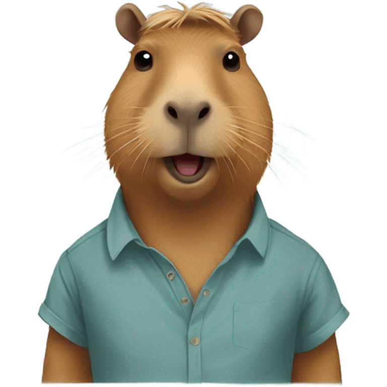 Capybara in a shirt emoji