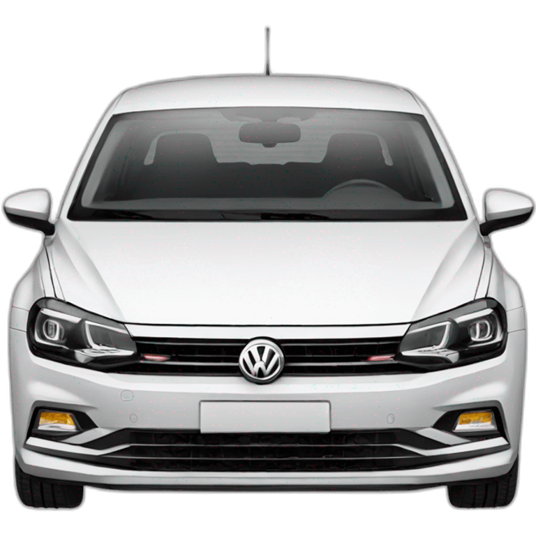 White Volkswagen Polo 2018 emoji