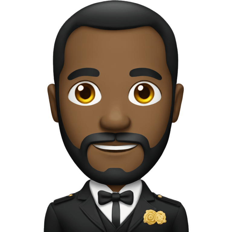 black james bond with beard emoji