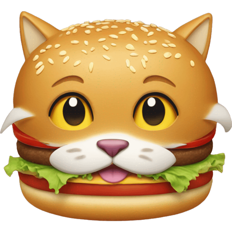 Cat burger emoji