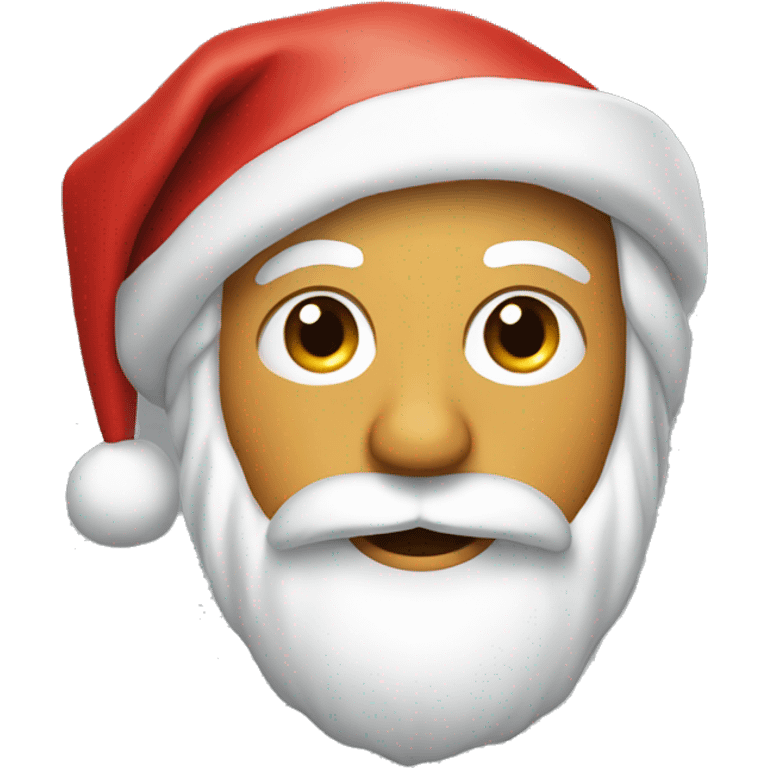 Santa hiding a gift  emoji