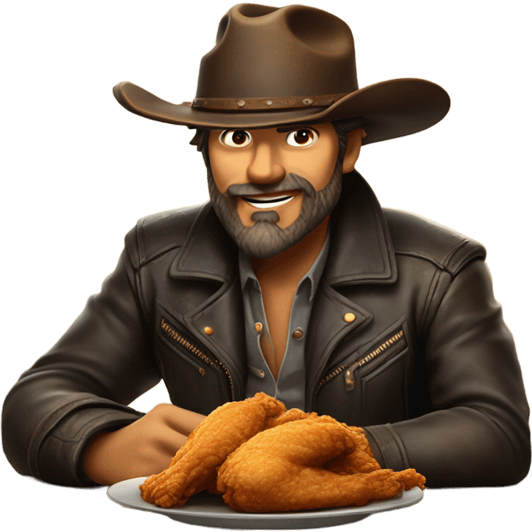 Desperado eating chicken emoji