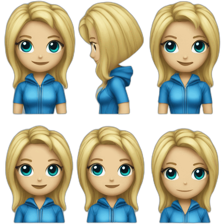 Britney Spears in her blue "Toxic" Costume emoji