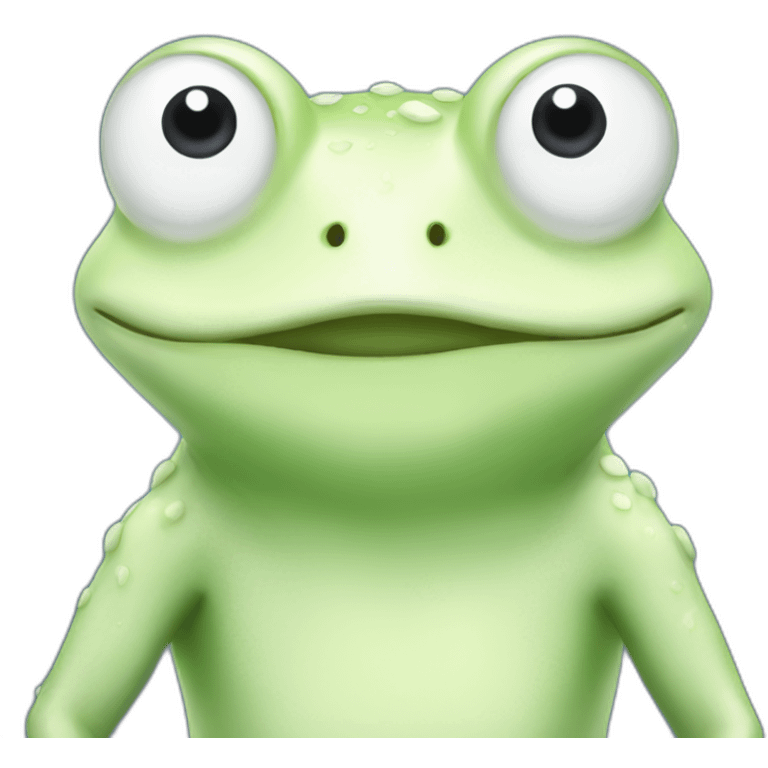 frog in whiteout emoji