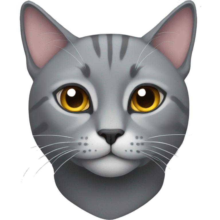 gray cat laying  emoji