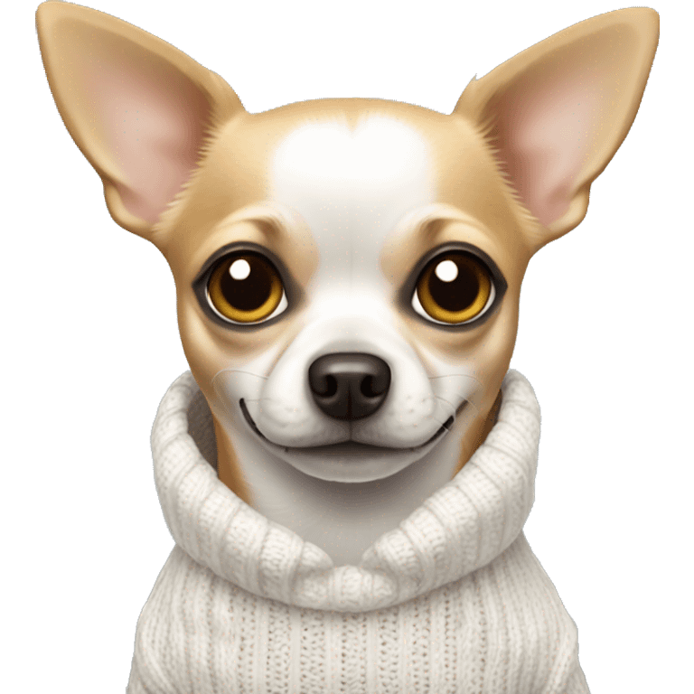 Chihuahua wearing white sweater emoji