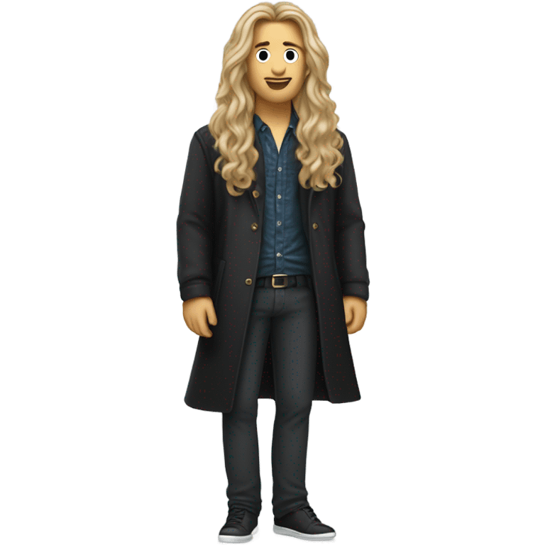 Long haired man in the style of Taylor Swift emoji