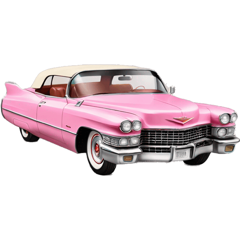 Pink Cadillac vintage emoji