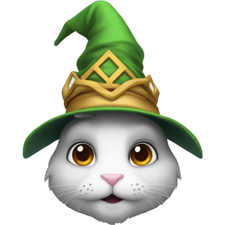 bunny face wearing wizard clothes emoji