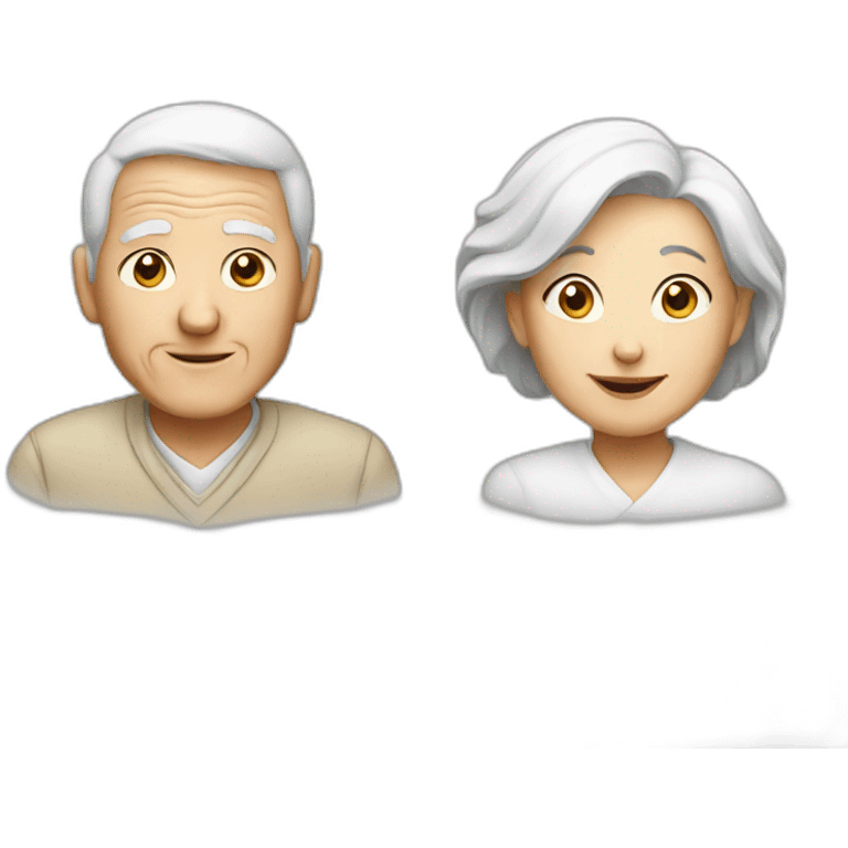 old couple white emoji