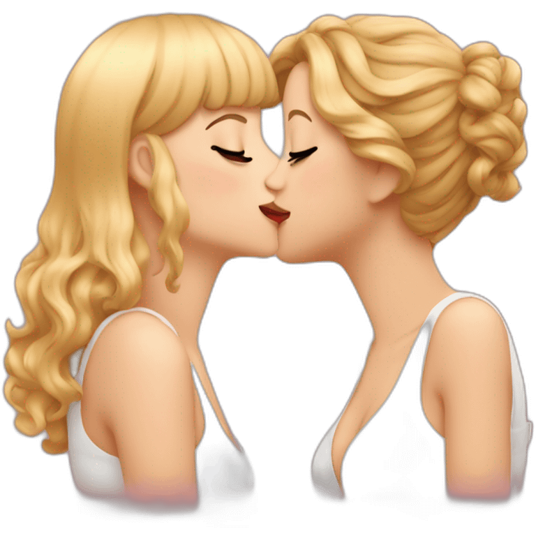 taylor swift and doja cat kissing emoji