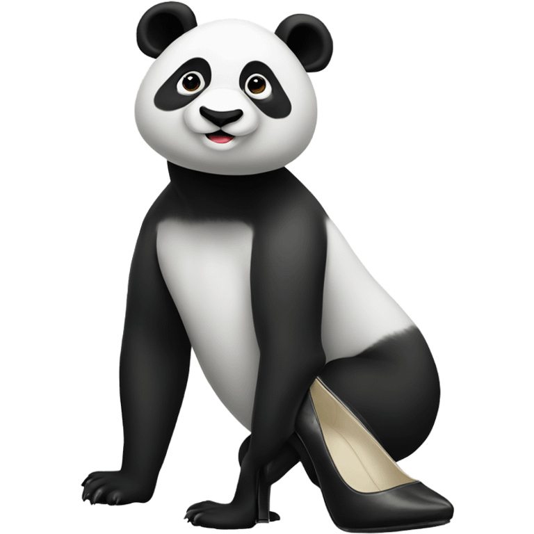 Panda wearing high heels  emoji