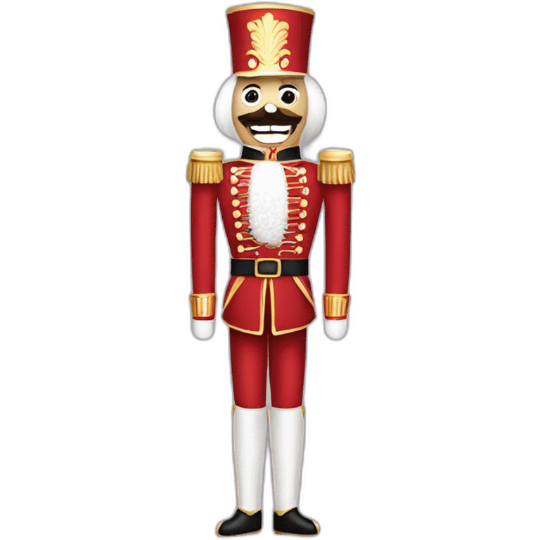 full body nutcracker with big mouth emoji