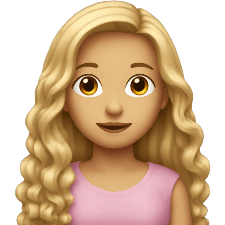 Girl with long hair over her shoulder  emoji