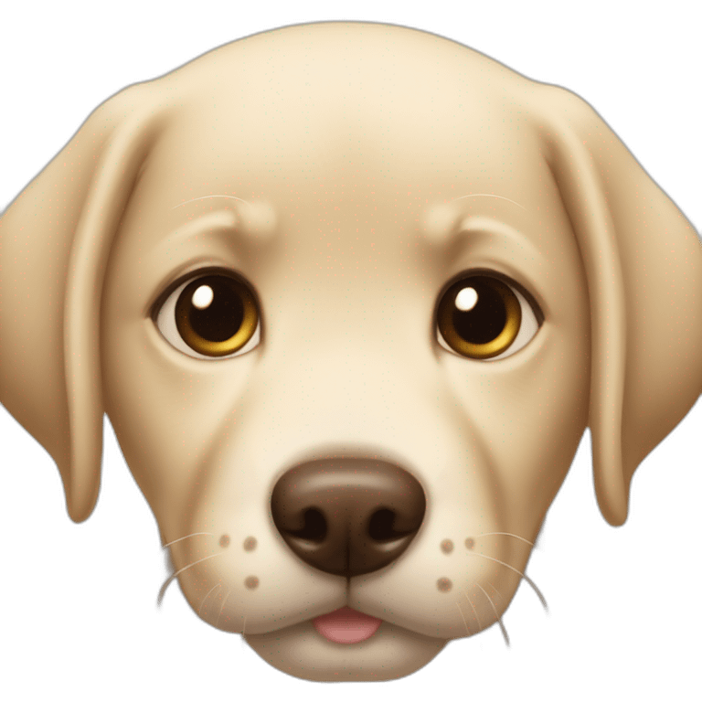 Cute puppy labrador Pixar emoji