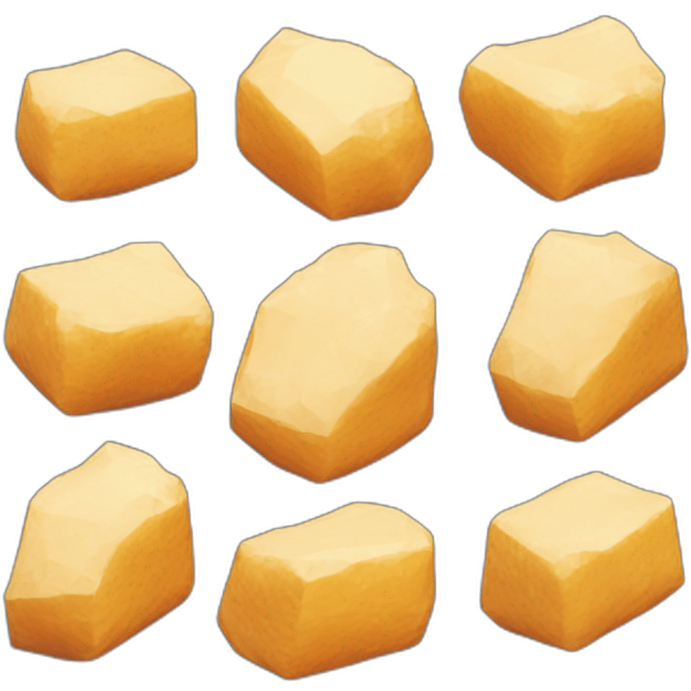 low poly chicken nugget emoji