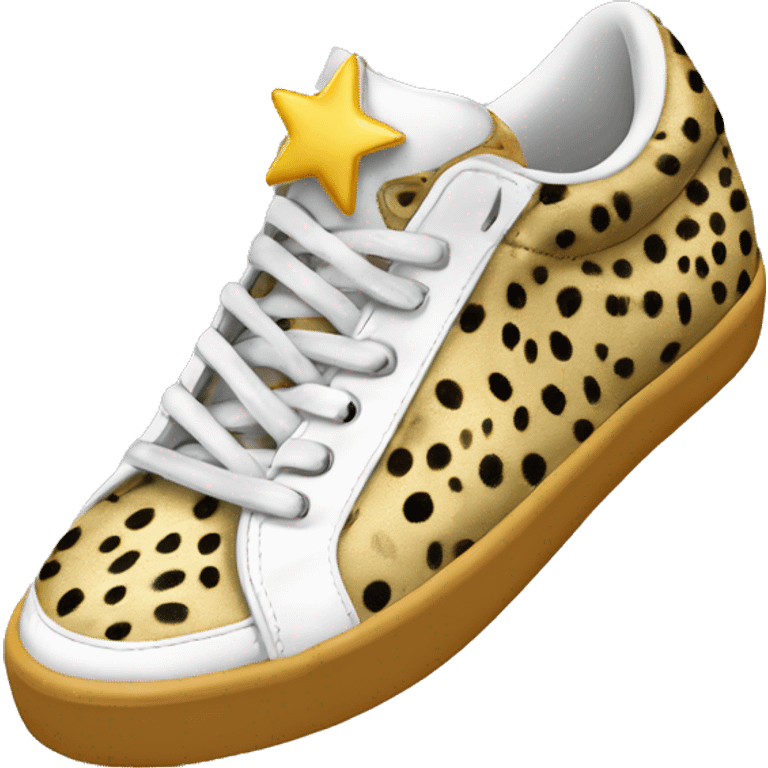 Golden goose cheetah star sneaker emoji