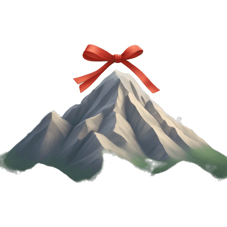 Mountain with a bow emoji