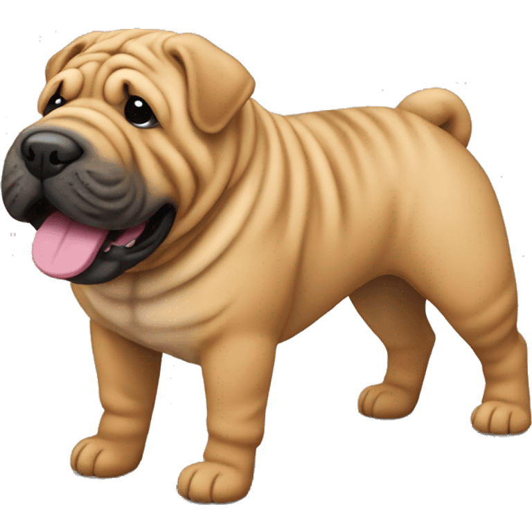 sharpei with toy emoji