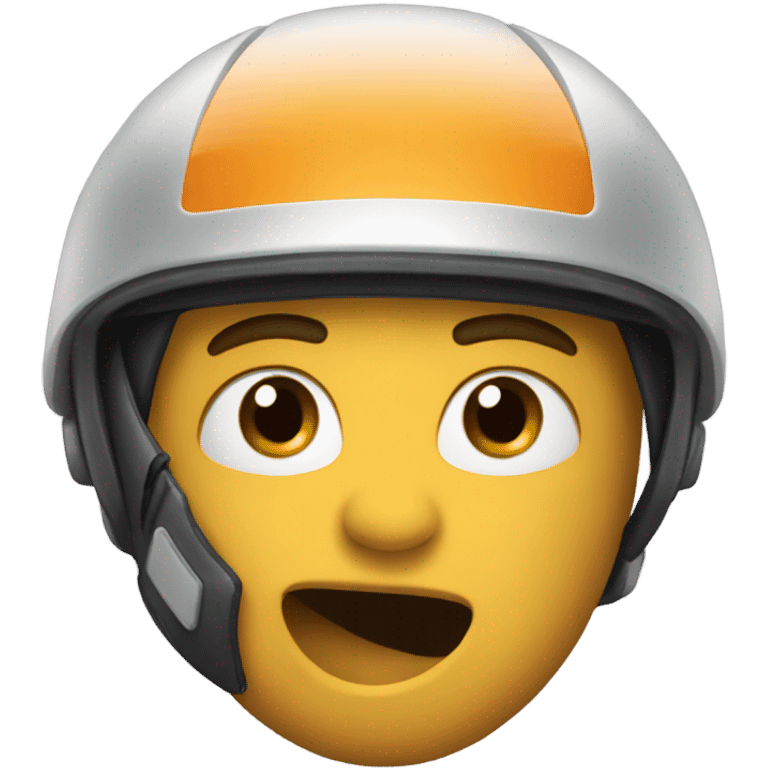 Drooling with helmet emoji