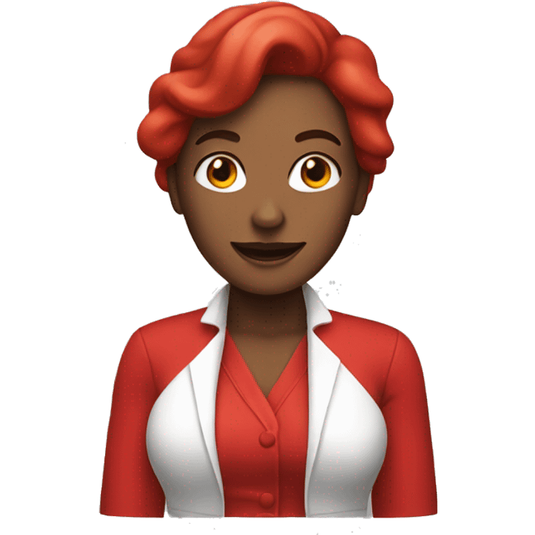 woman with red gloves emoji