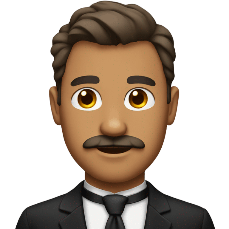 man in tux tan skin and mustache  emoji