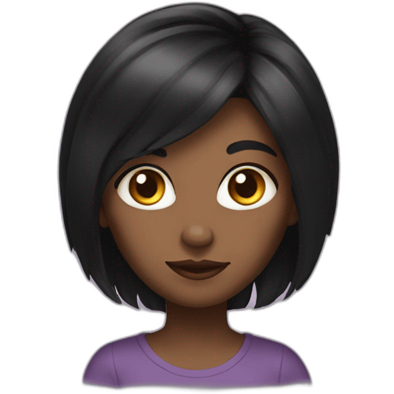 woman black hairs cat emoji