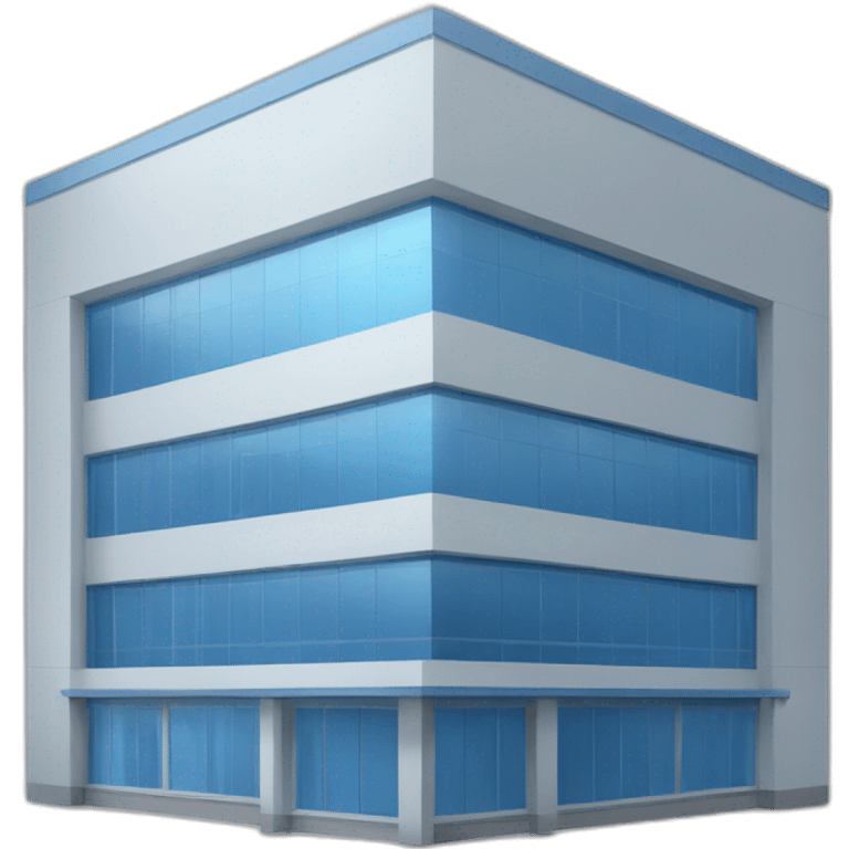 blue university modern technical building emoji