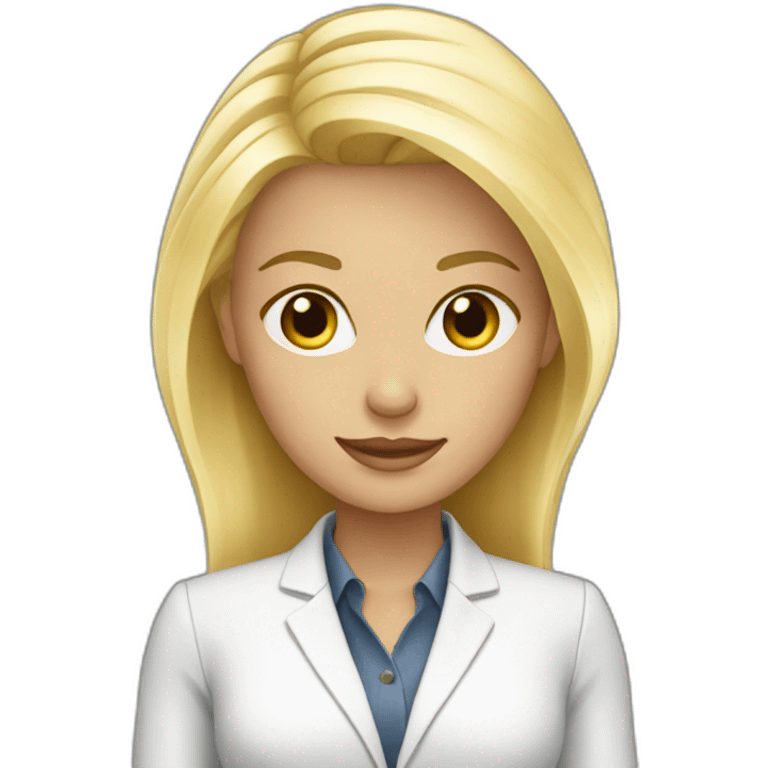 blonde en mode business emoji