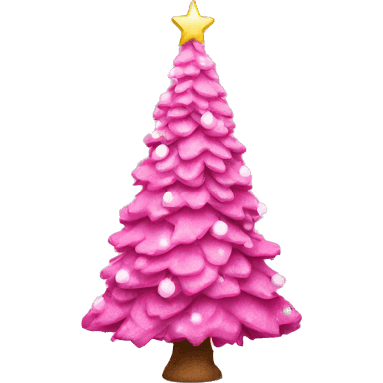 Pink Christmas tree emoji