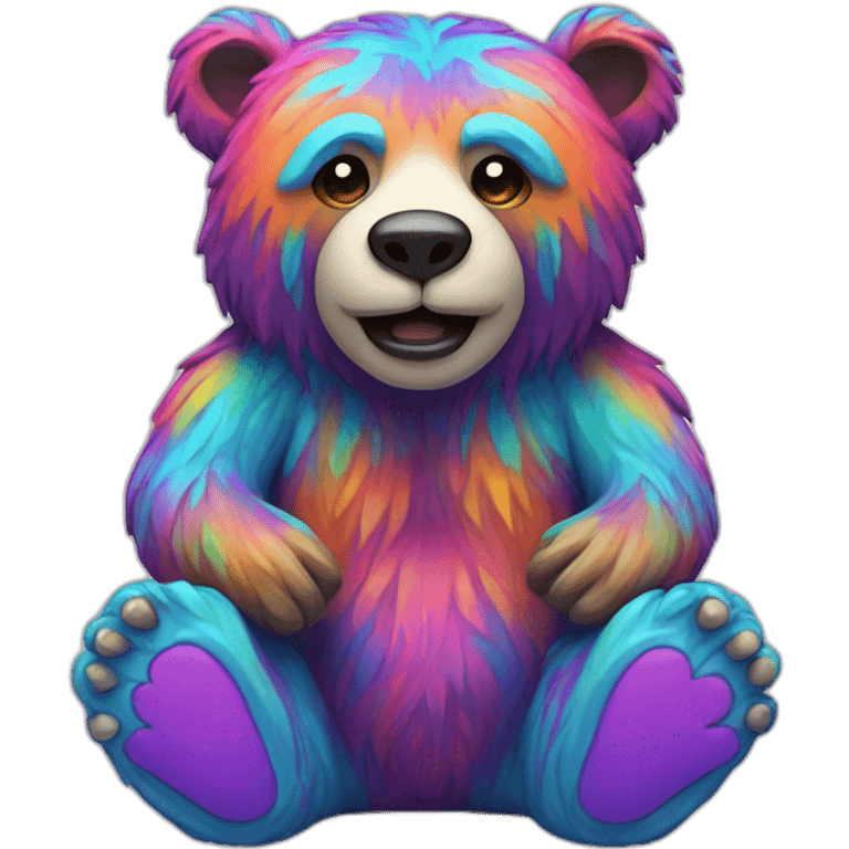 psychadelic bear emoji