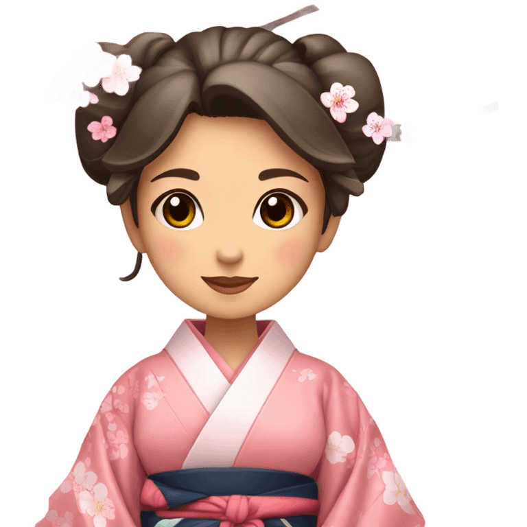 Japan girl with Sakura  emoji