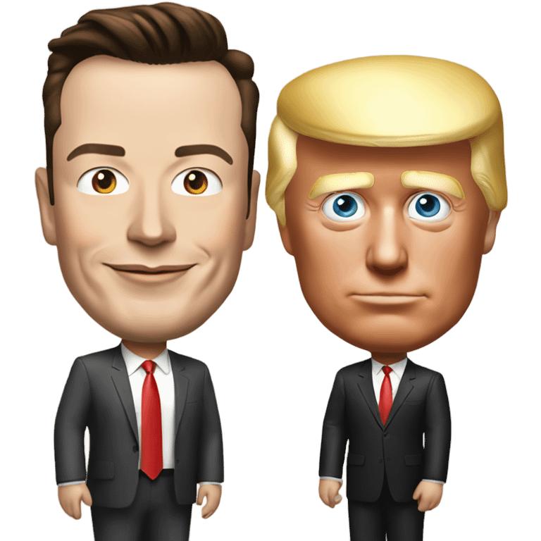 Elon Musk and Donald Trump best friends emoji